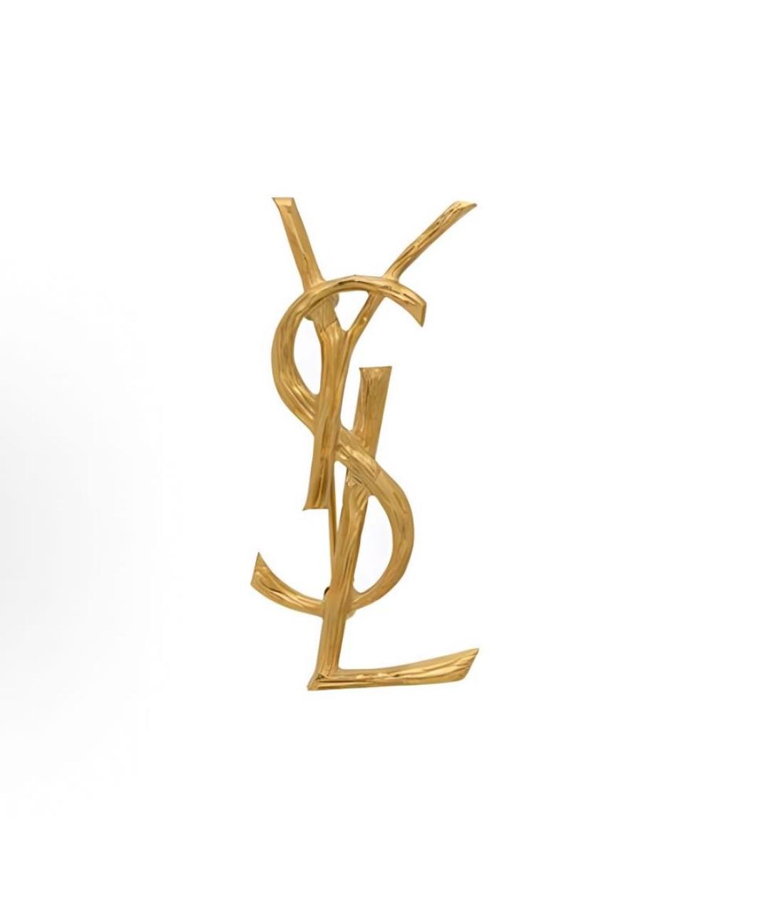 SAINT LAURENT Золотая позолоченная булавка / брошь, фото 4