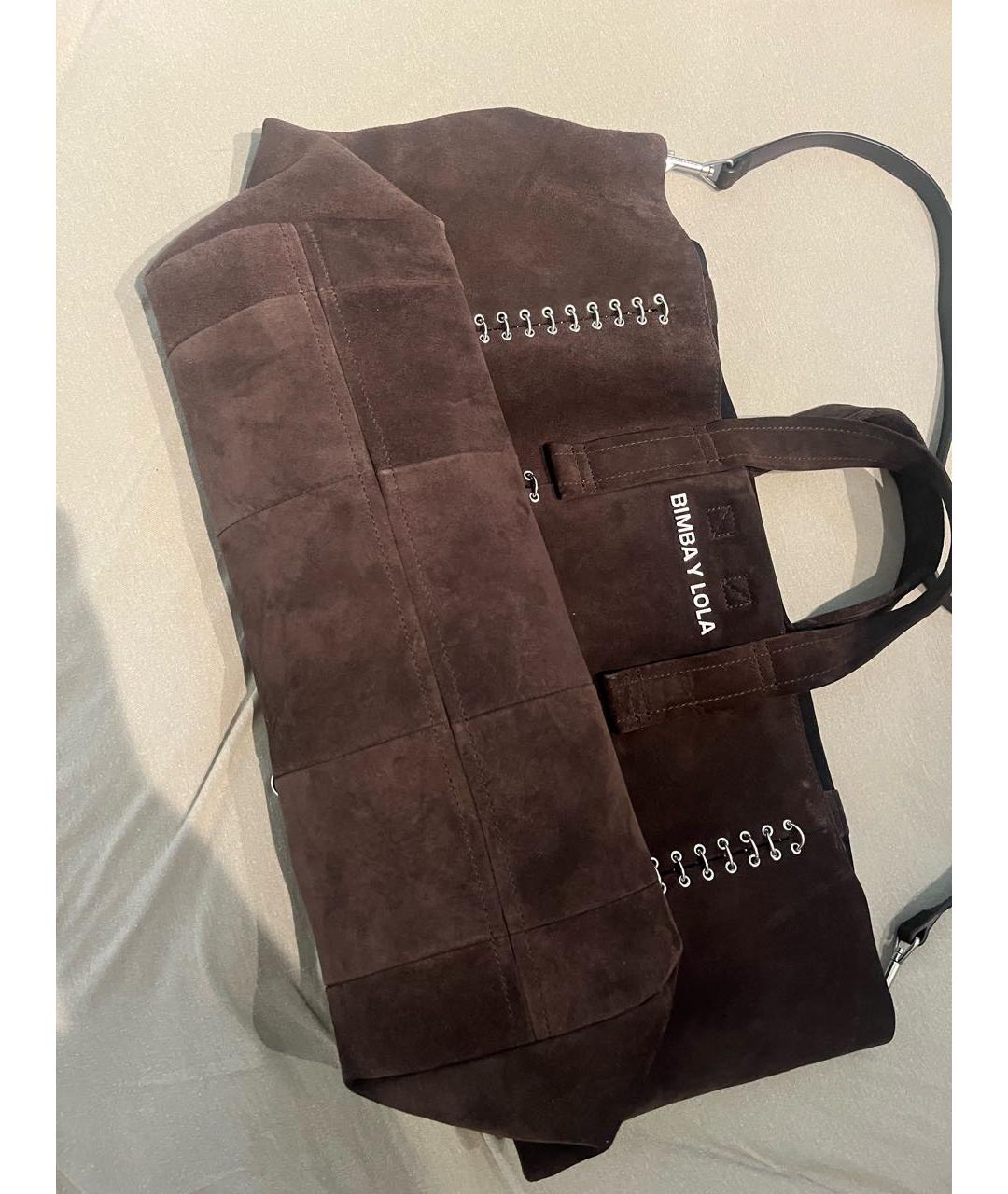 3LAB Коричневая замшевая сумка через плечо, фото 3