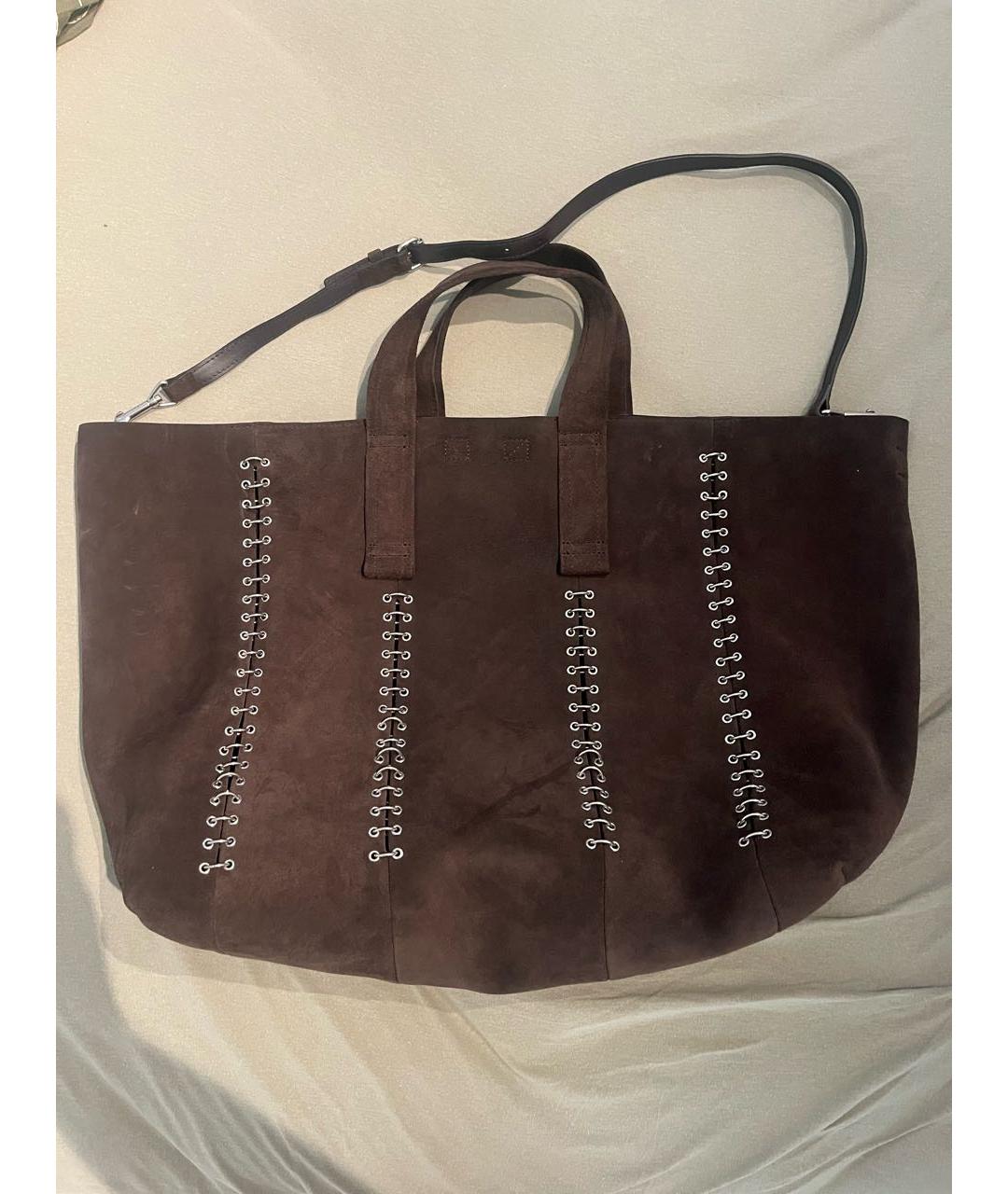 3LAB Коричневая замшевая сумка через плечо, фото 2