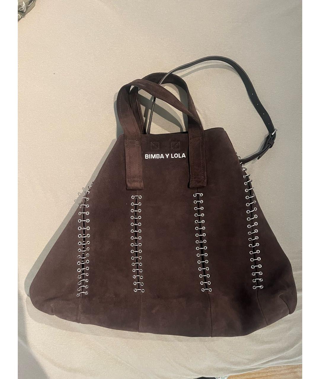 3LAB Коричневая замшевая сумка через плечо, фото 4