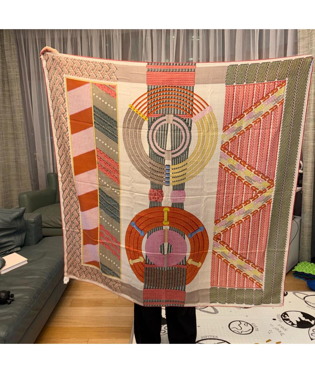 HERMES Мульти кашемировый платок, фото 5