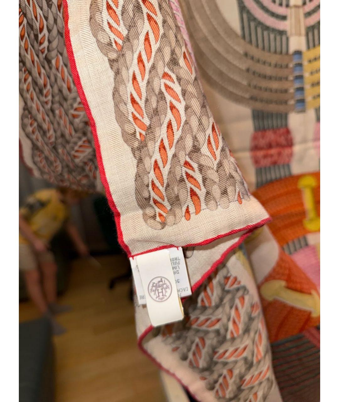 HERMES Мульти кашемировый платок, фото 2