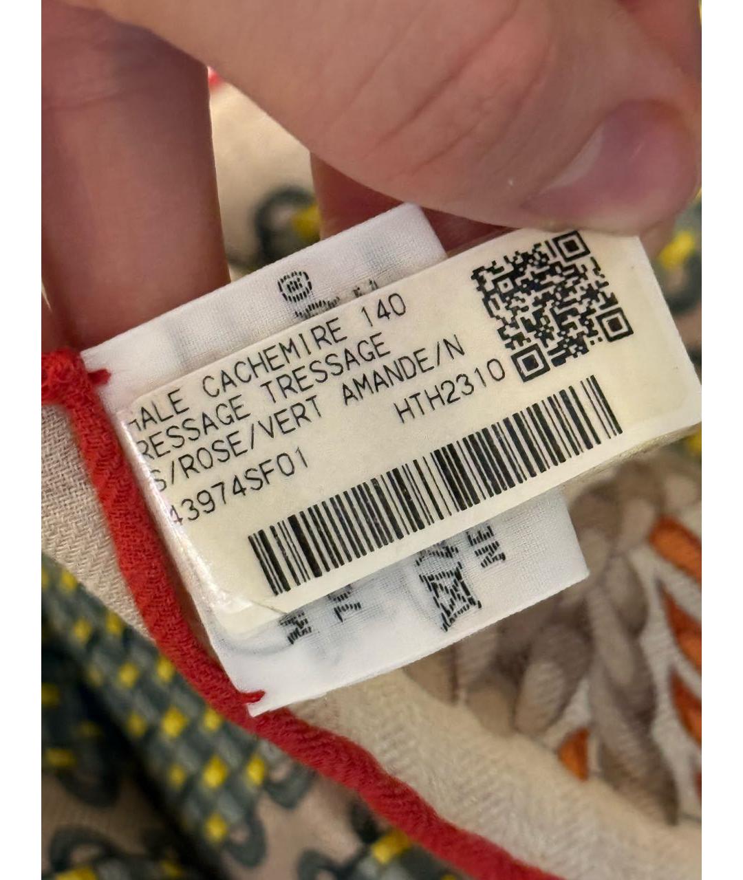 HERMES Мульти кашемировый платок, фото 3