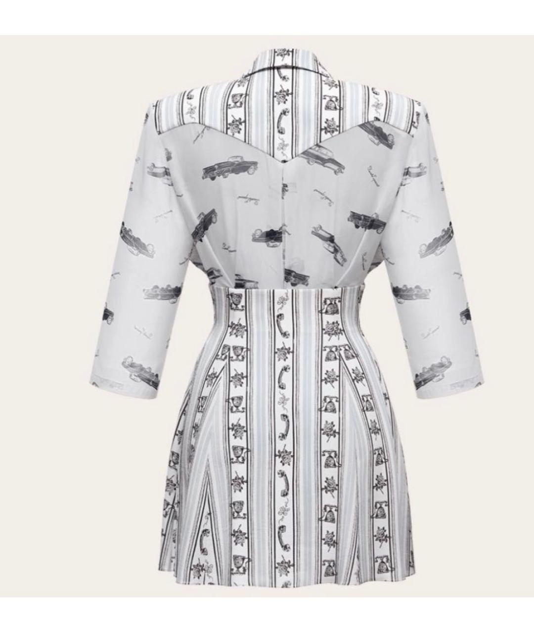 ULYANA SERGEENKO Белое шелковое коктейльное платье, фото 2