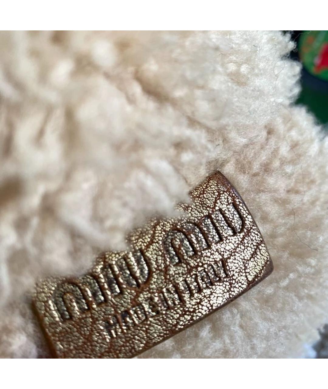 MIU MIU Бежевая меховая сумка через плечо, фото 7