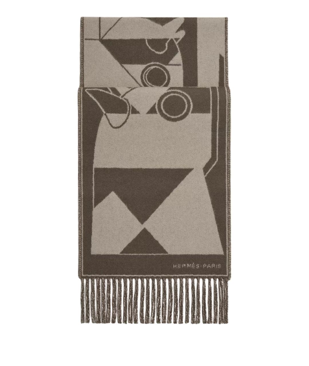 HERMES Мульти кашемировый шарф, фото 5