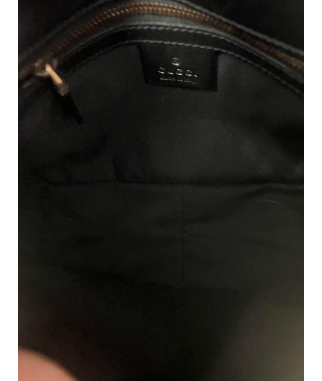 GUCCI Черная кожаная сумка через плечо, фото 3