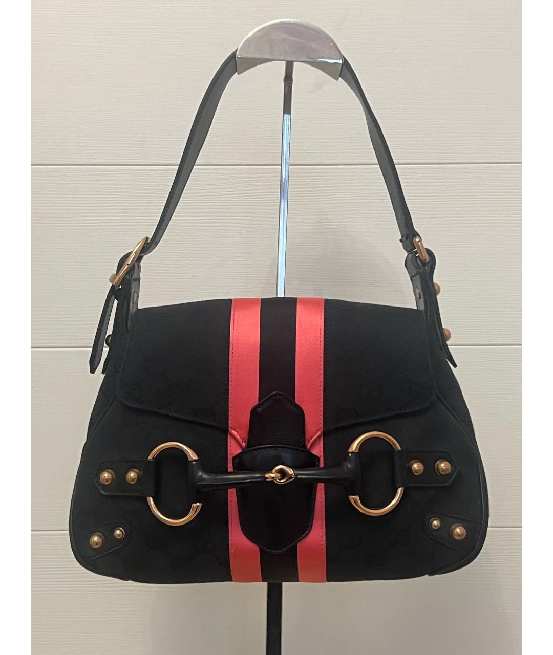 GUCCI Черная кожаная сумка через плечо, фото 8