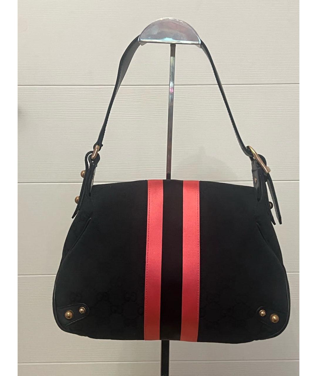 GUCCI Черная кожаная сумка через плечо, фото 2