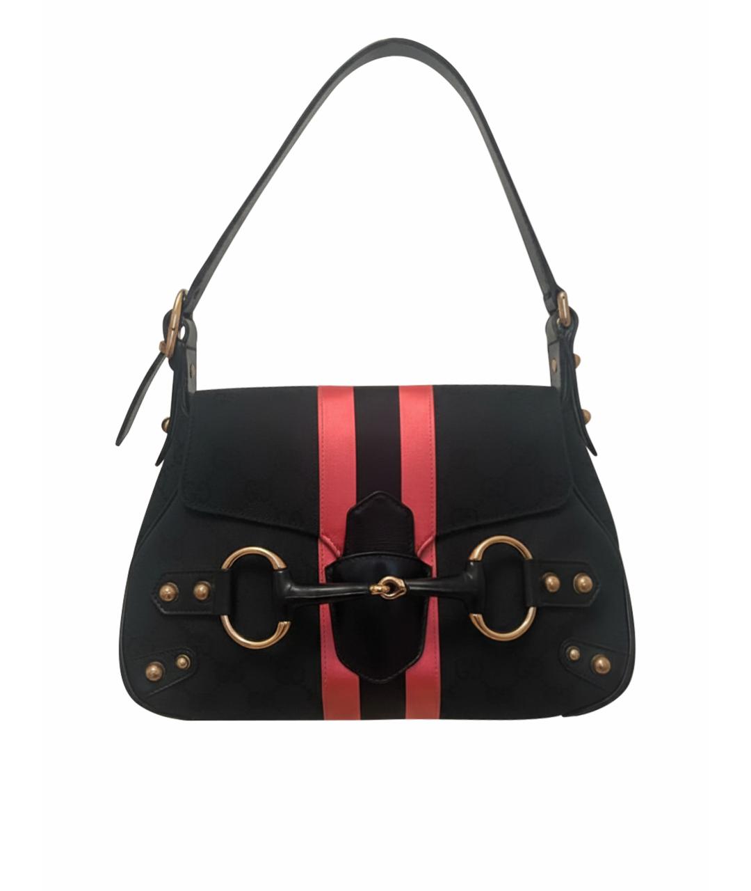 GUCCI Черная кожаная сумка через плечо, фото 1