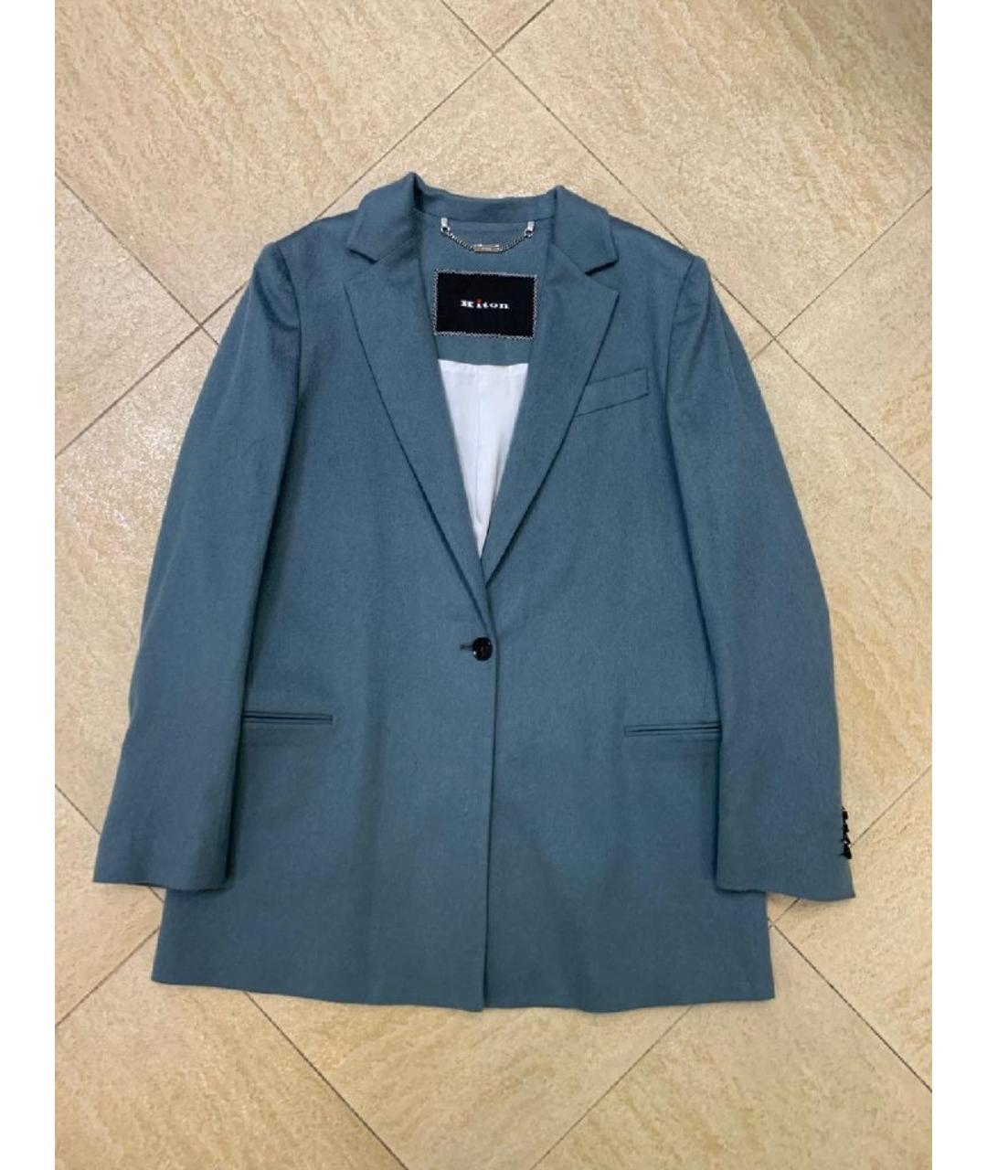 KITON Бирюзовый кашемировый костюм с брюками, фото 2