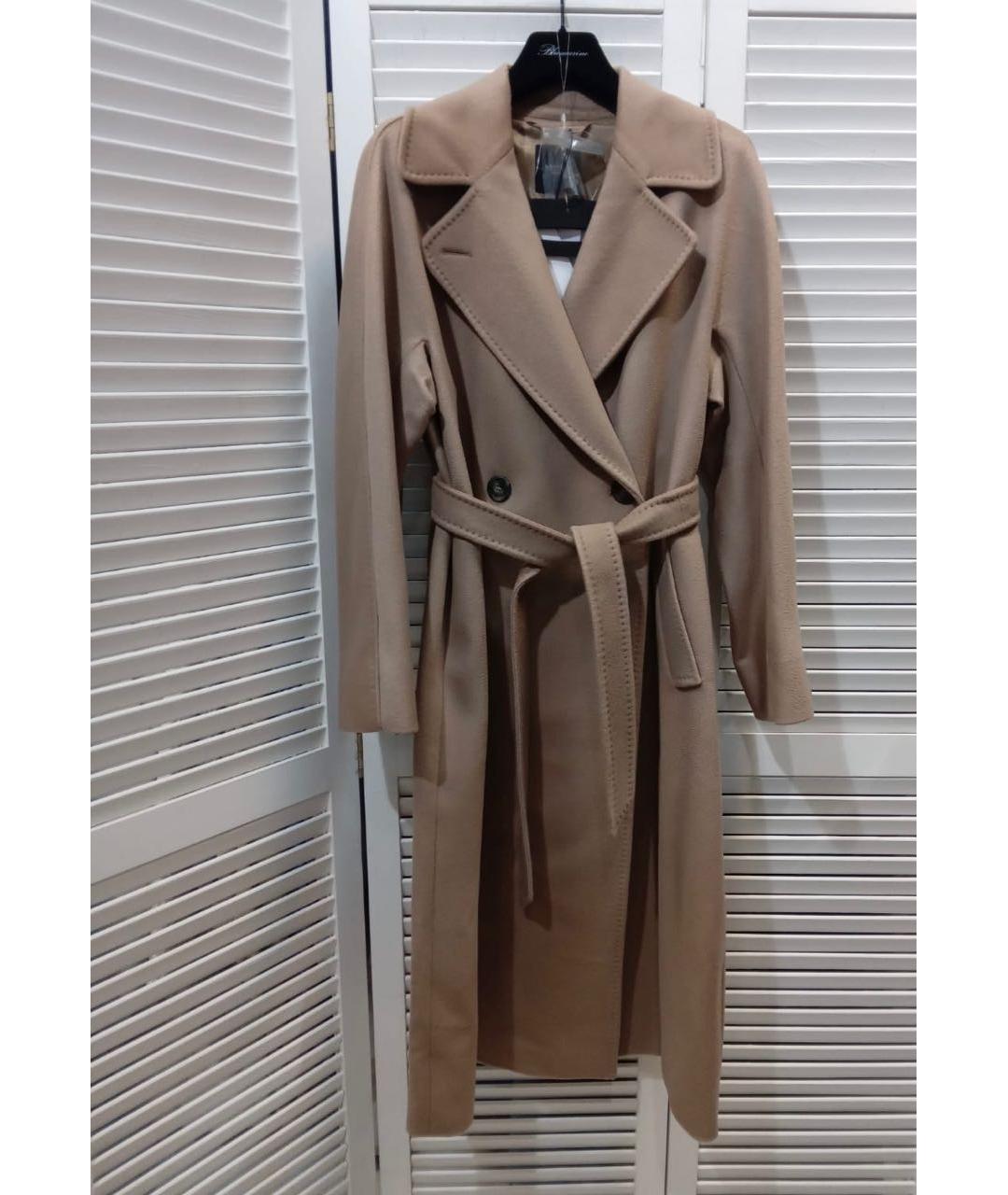 MAX MARA Бежевое шерстяное пальто, фото 4