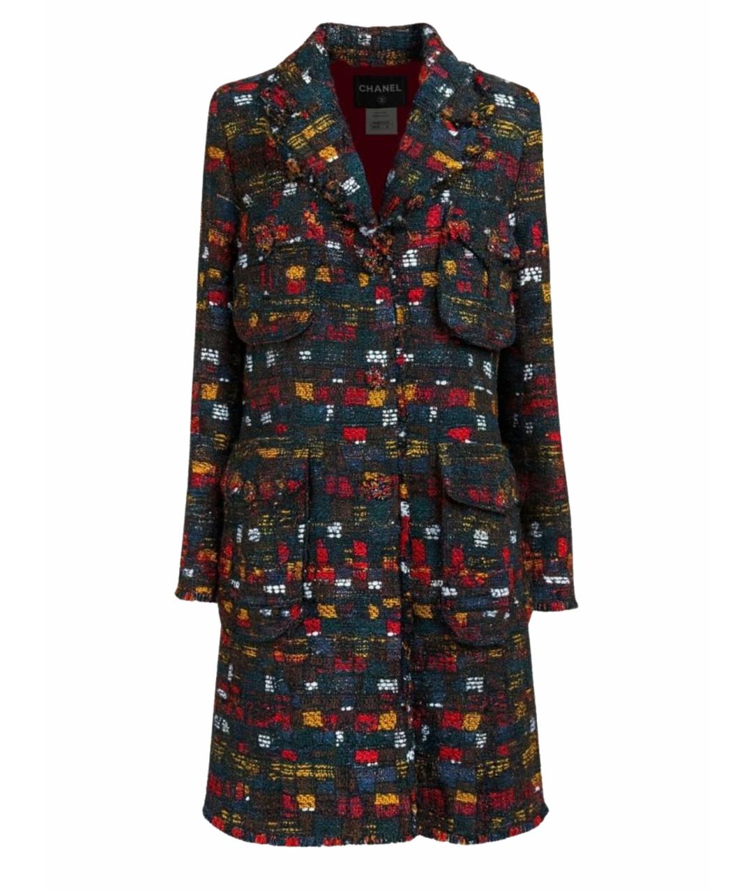 CHANEL Мульти твидовое пальто, фото 1
