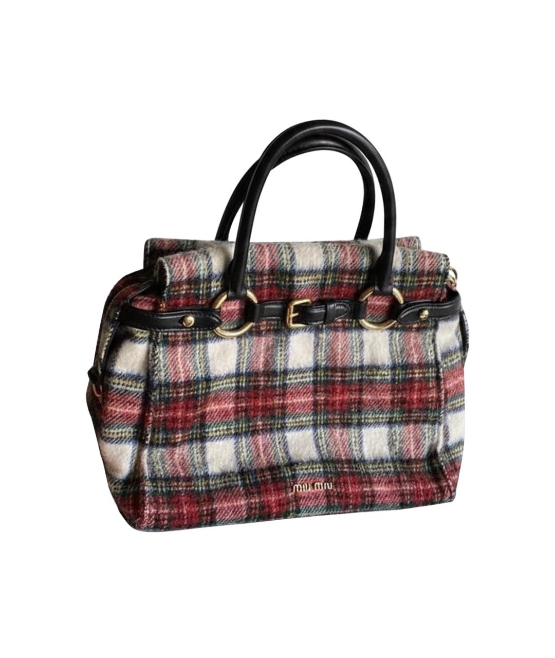 MIU MIU Мульти шерстяная сумка с короткими ручками, фото 1