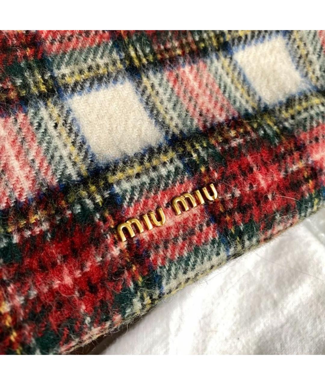 MIU MIU Мульти шерстяная сумка с короткими ручками, фото 6