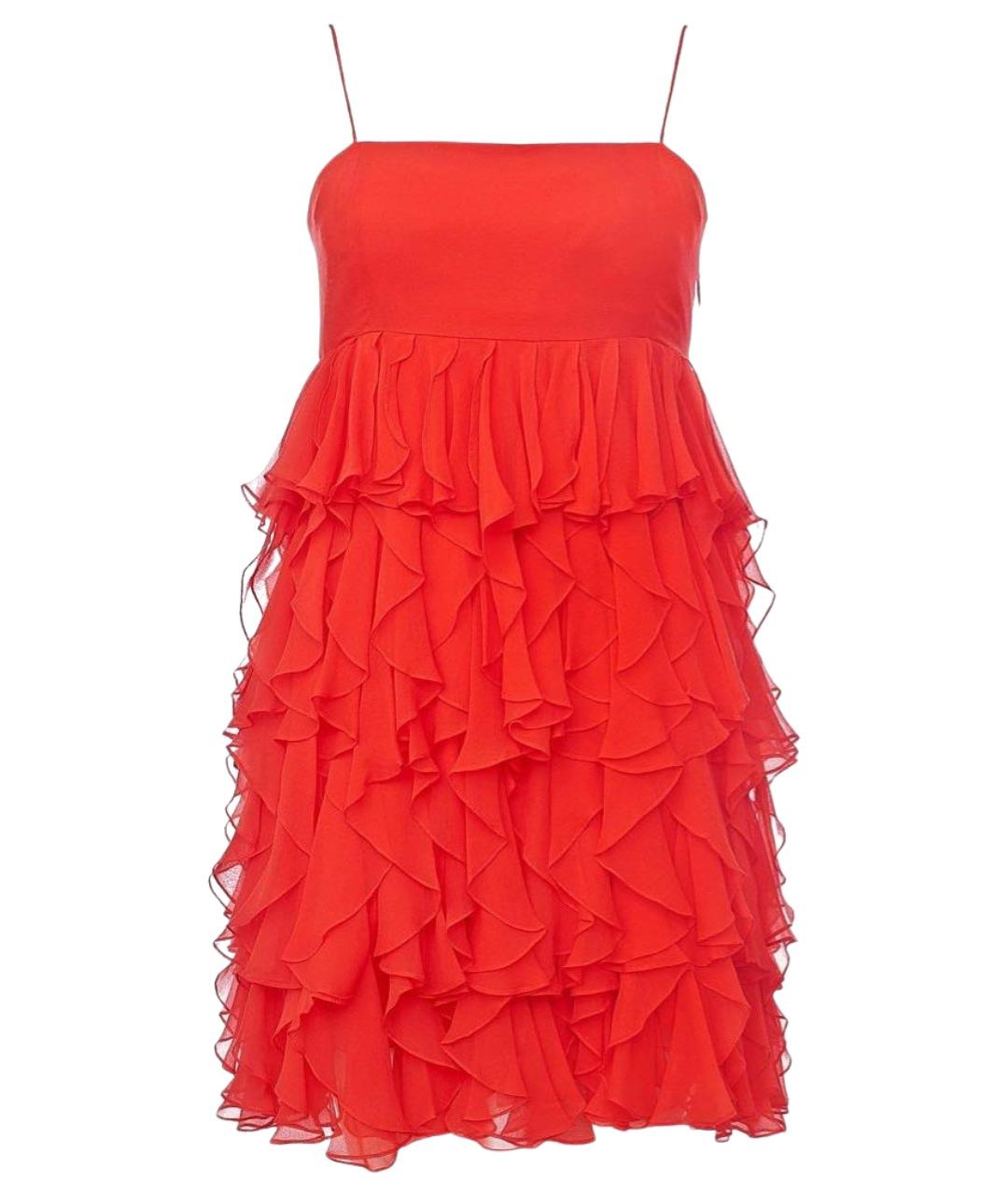 JUICY COUTURE Красное шелковое коктейльное платье, фото 1