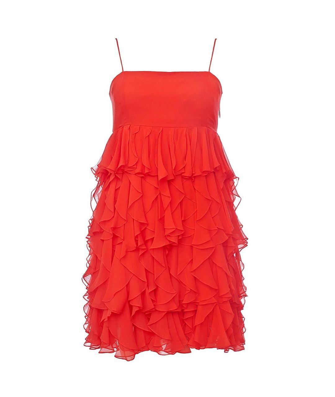 JUICY COUTURE Красное шелковое коктейльное платье, фото 9