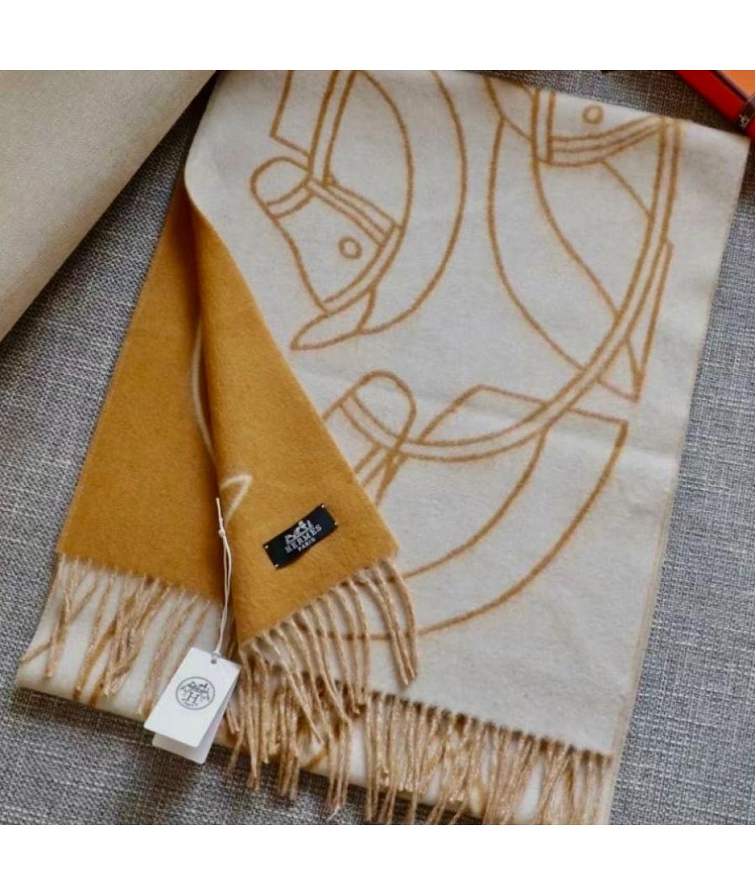 HERMES Мульти кашемировый шарф, фото 2