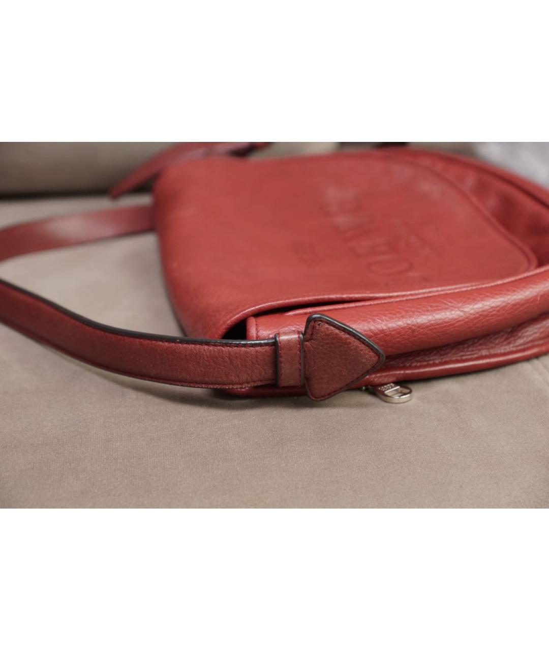 LOEWE Красная кожаная сумка через плечо, фото 6