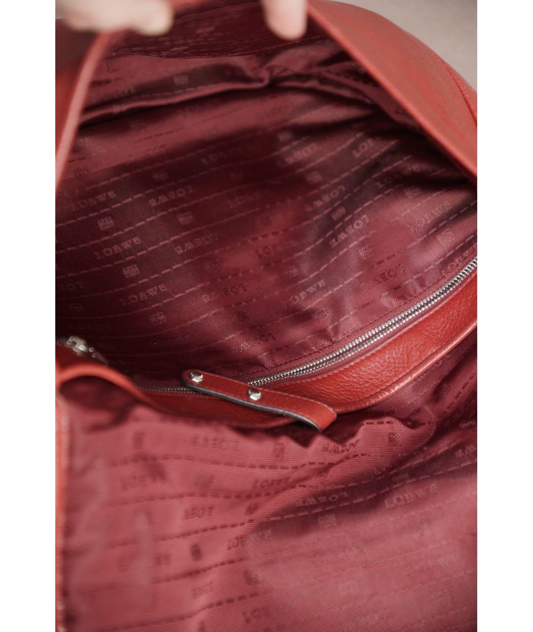 LOEWE Красная кожаная сумка через плечо, фото 4