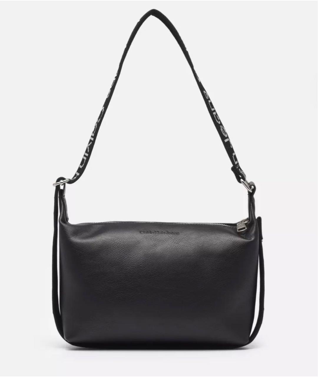 CALVIN KLEIN Черная сумка через плечо из искусственной кожи, фото 2