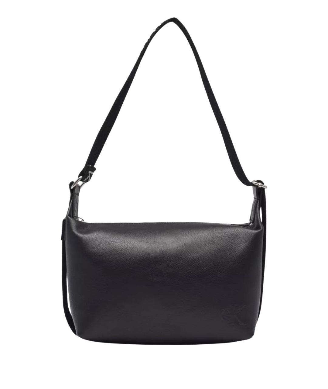 CALVIN KLEIN Черная сумка через плечо из искусственной кожи, фото 1