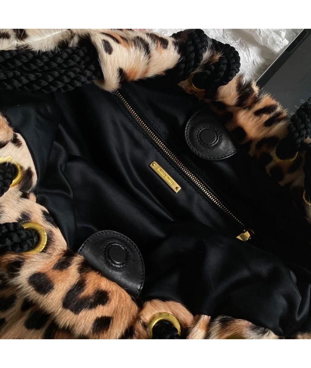 MIU MIU Бежевая сумка с короткими ручками, фото 2