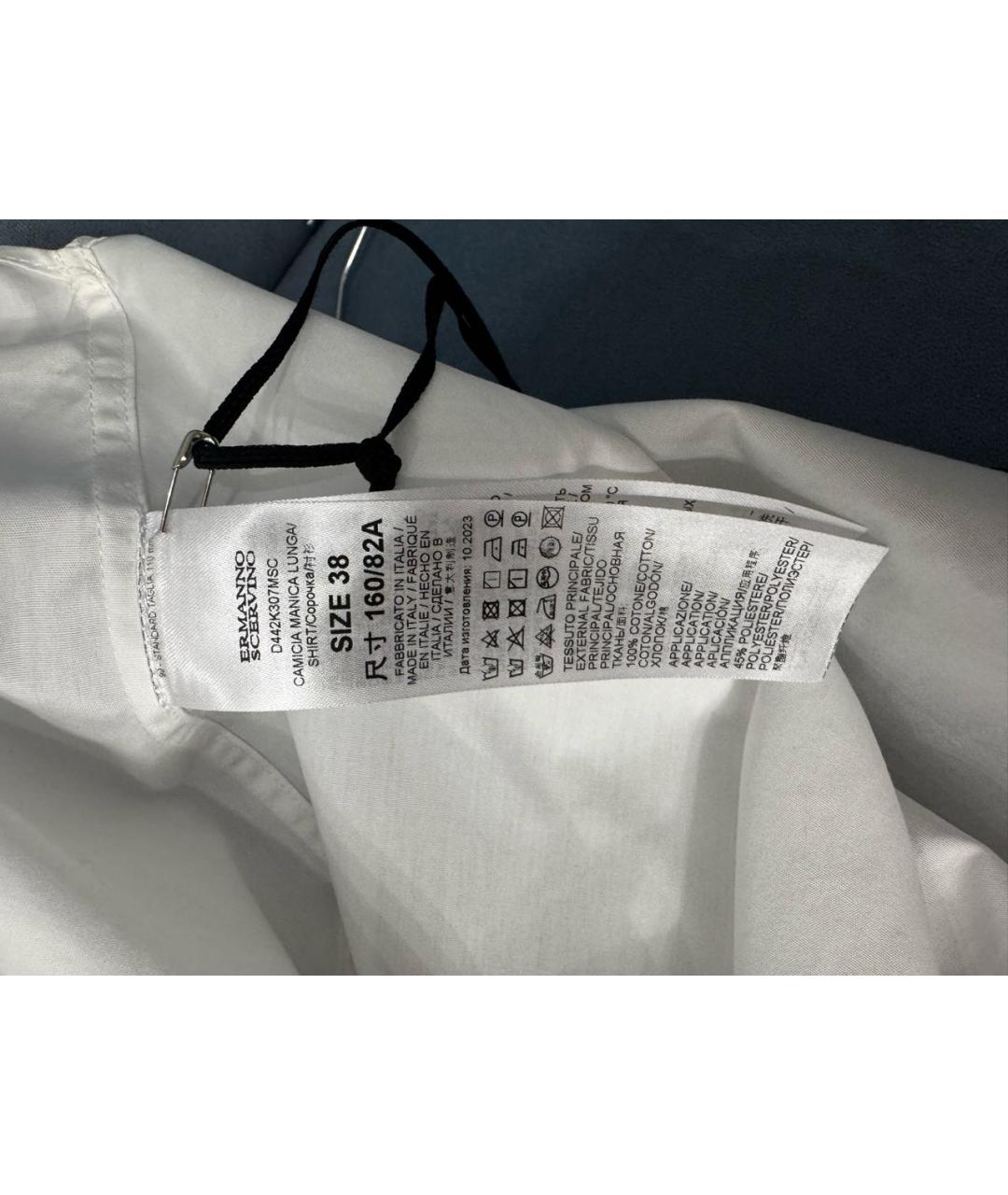 ERMANNO SCERVINO Белая хлопковая блузы, фото 6