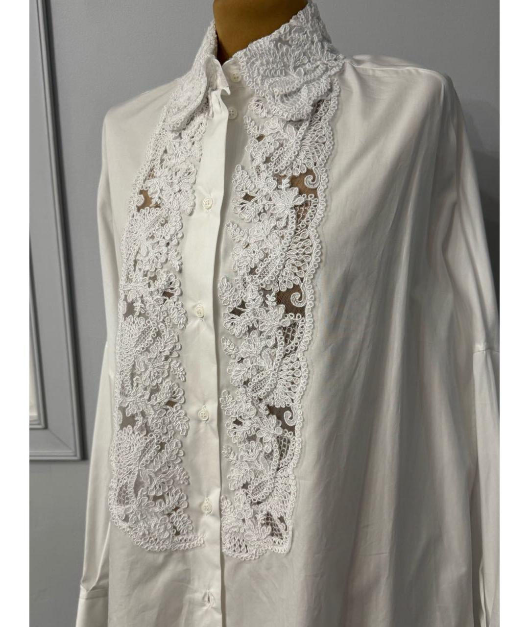 ERMANNO SCERVINO Белая хлопковая блузы, фото 3