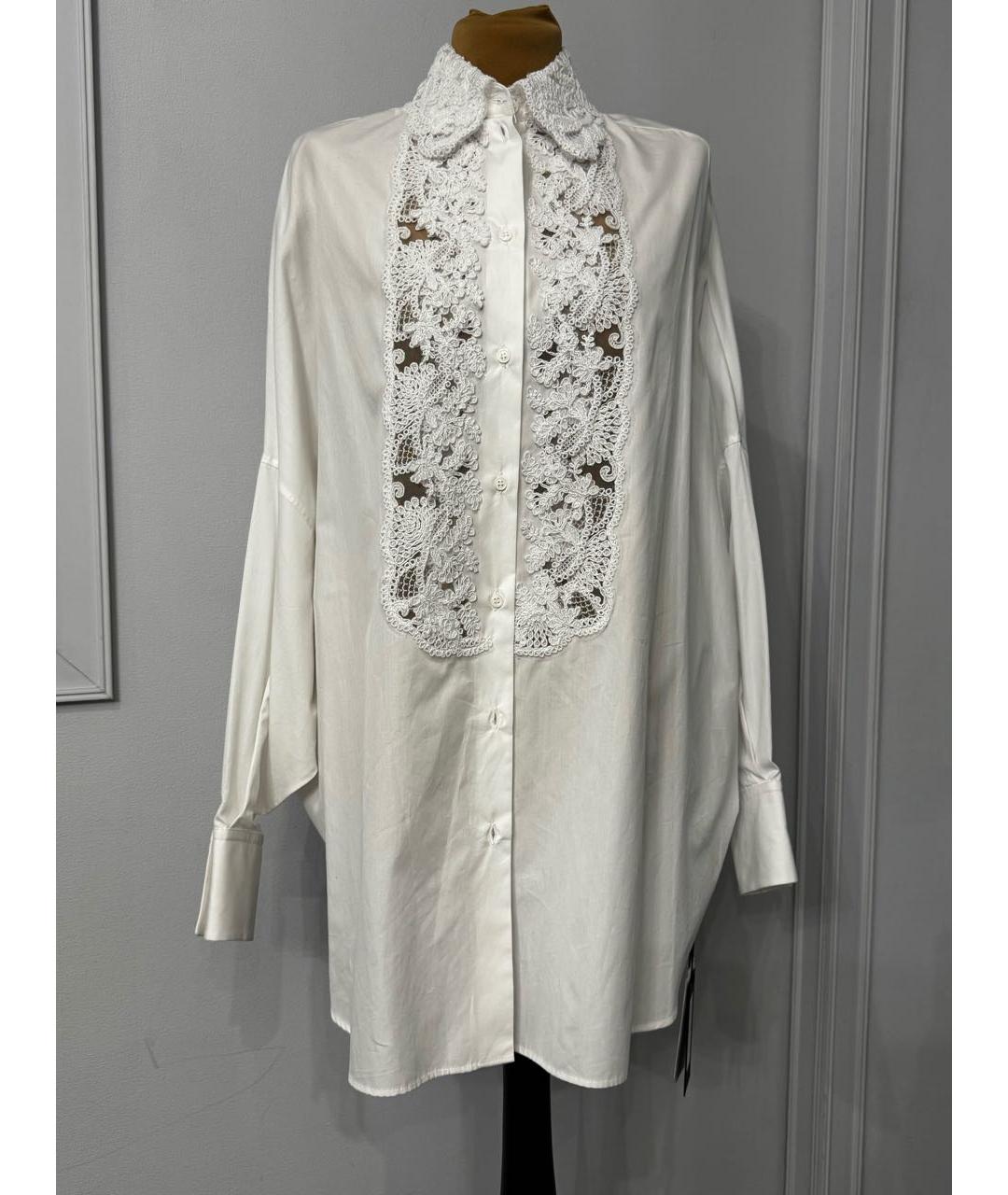 ERMANNO SCERVINO Белая хлопковая блузы, фото 8