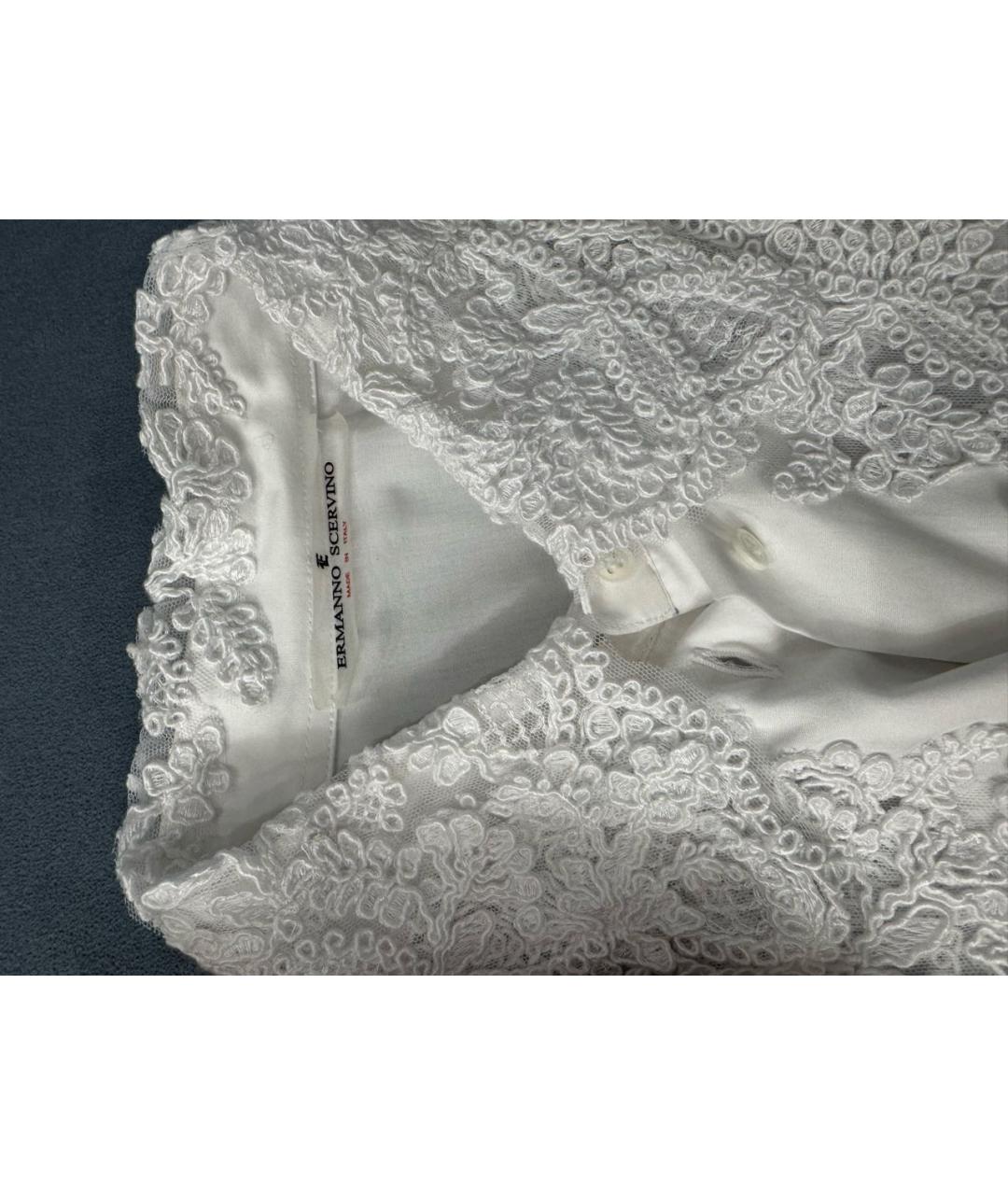 ERMANNO SCERVINO Белая хлопковая блузы, фото 5