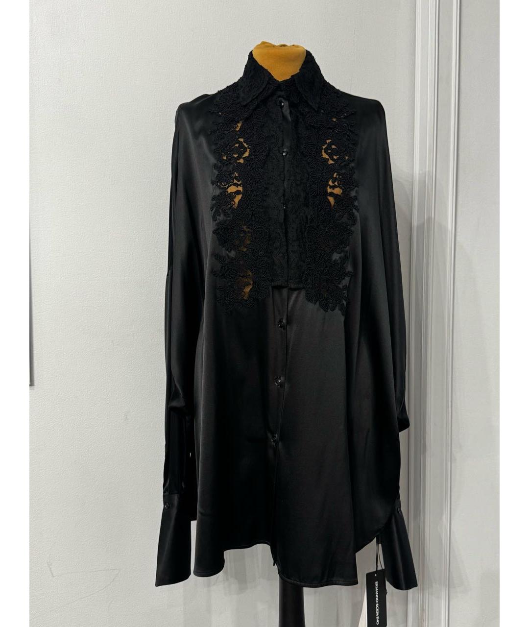 ERMANNO SCERVINO Черная шелковая блузы, фото 8