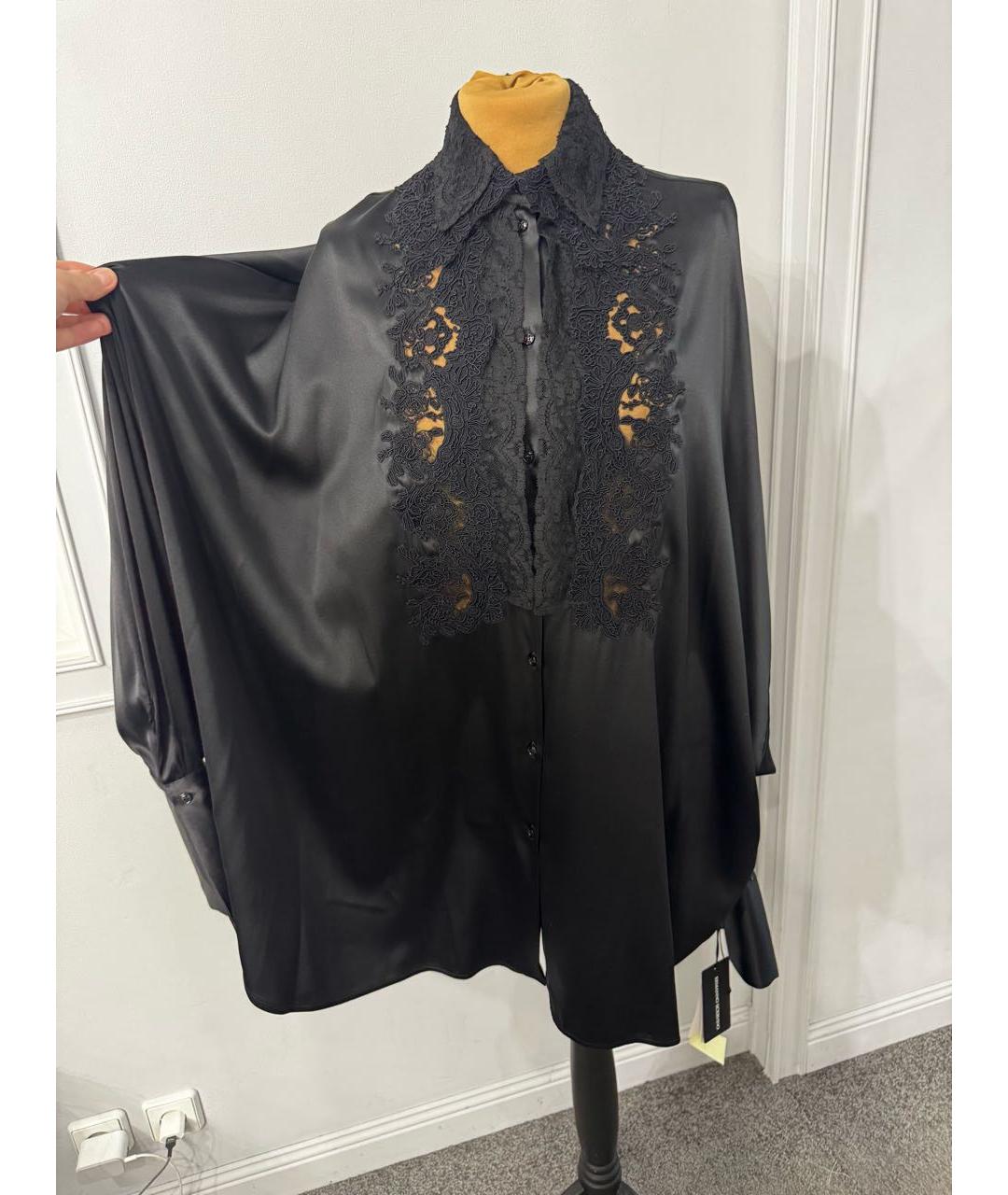 ERMANNO SCERVINO Черная шелковая блузы, фото 2