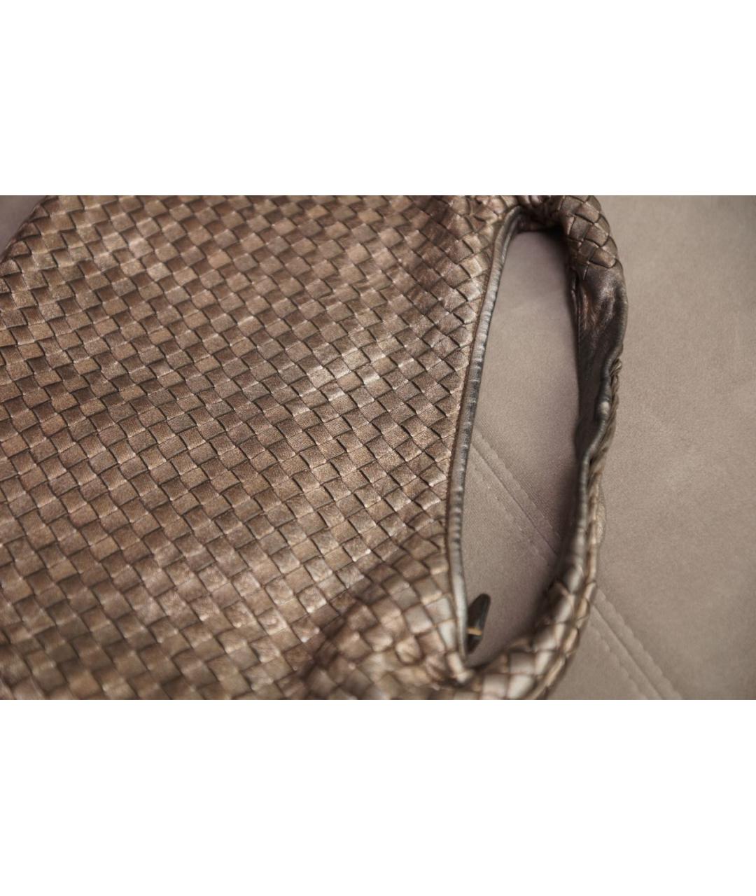 BOTTEGA VENETA Коричневая кожаная сумка через плечо, фото 6