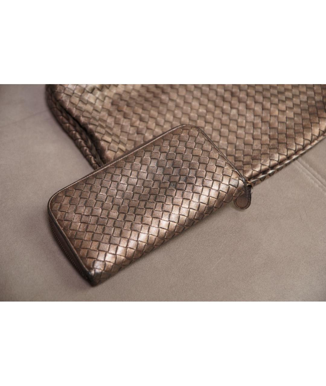 BOTTEGA VENETA Коричневая кожаная сумка через плечо, фото 3