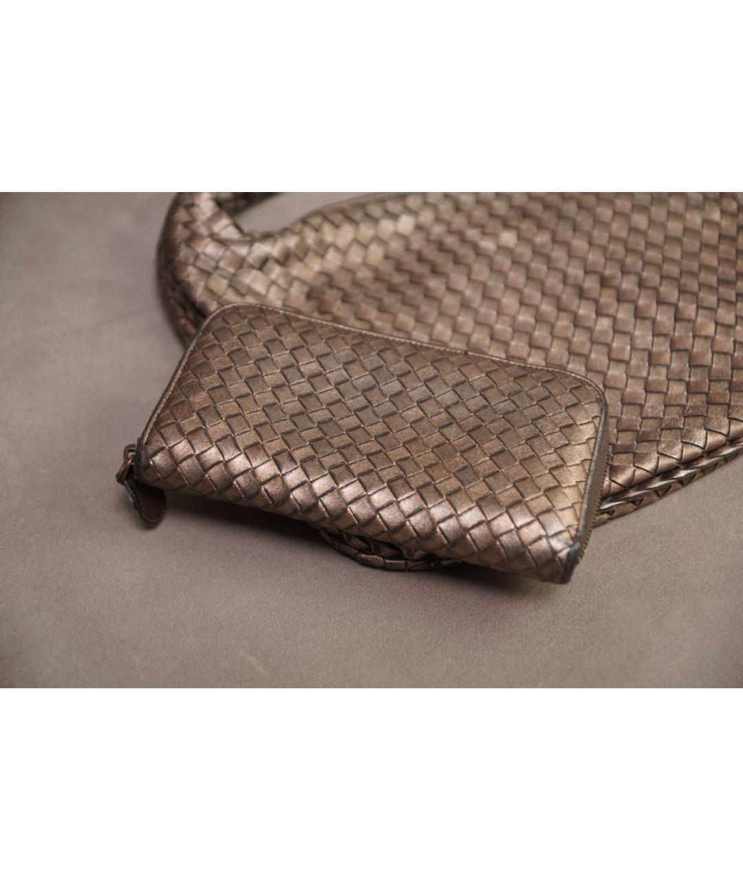 BOTTEGA VENETA Коричневая кожаная сумка через плечо, фото 2