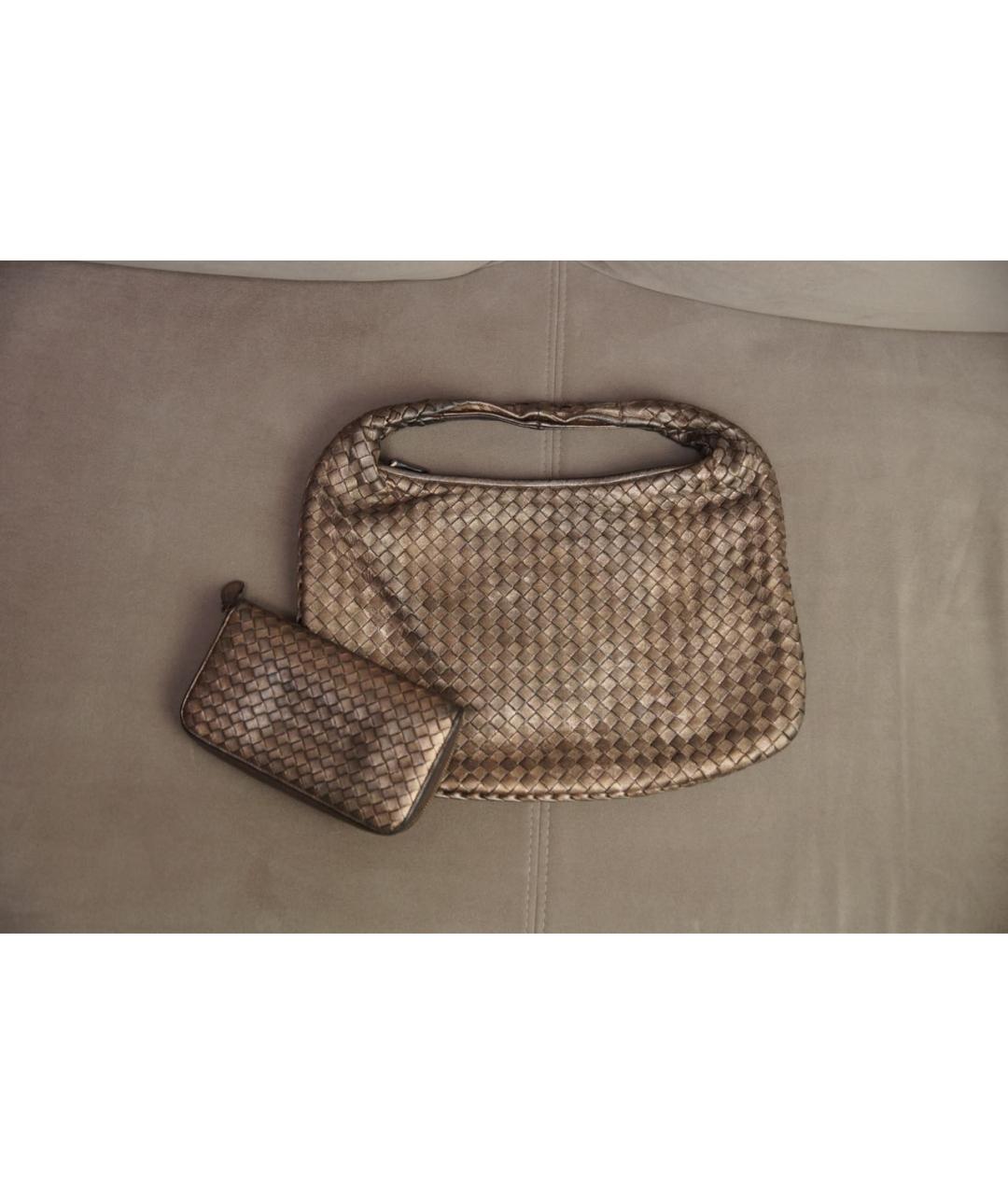 BOTTEGA VENETA Коричневая кожаная сумка через плечо, фото 8