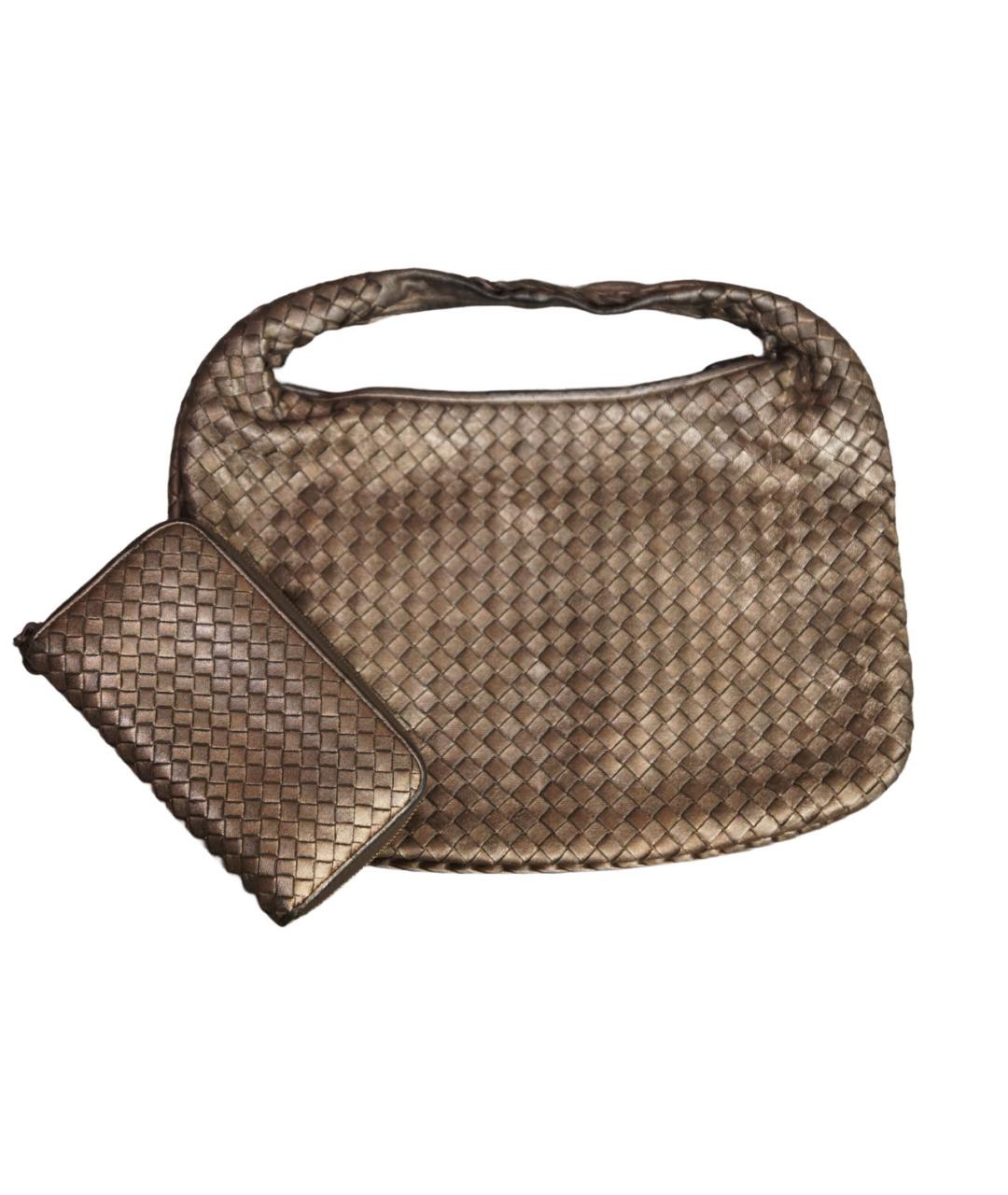 BOTTEGA VENETA Коричневая кожаная сумка через плечо, фото 9