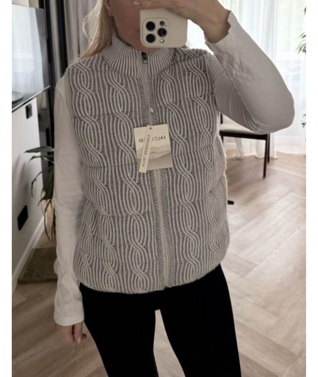 FALCONERI Серый кашемировый жилет, фото 2