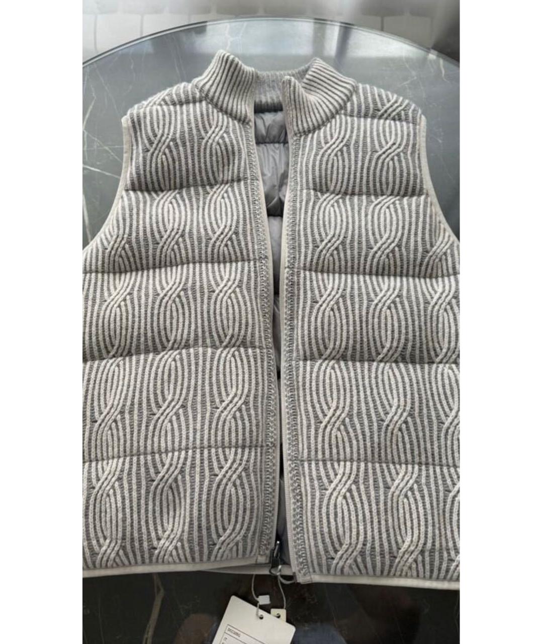 FALCONERI Серый кашемировый жилет, фото 3