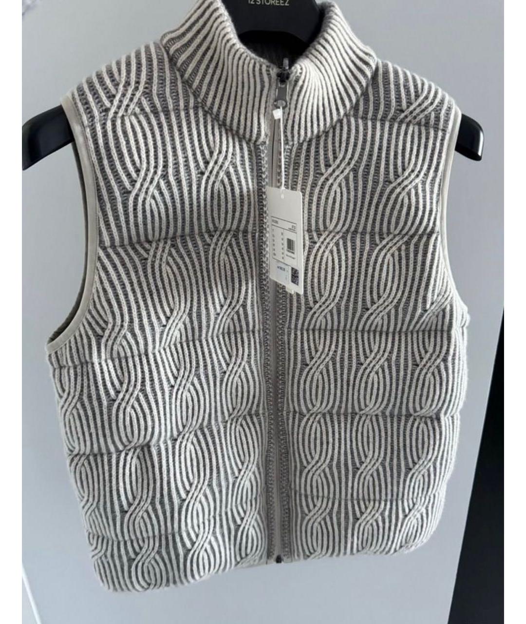 FALCONERI Серый кашемировый жилет, фото 7