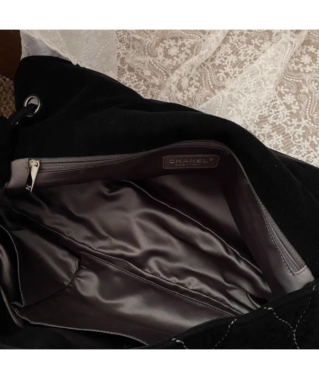CHANEL Черная кожаная сумка через плечо, фото 4