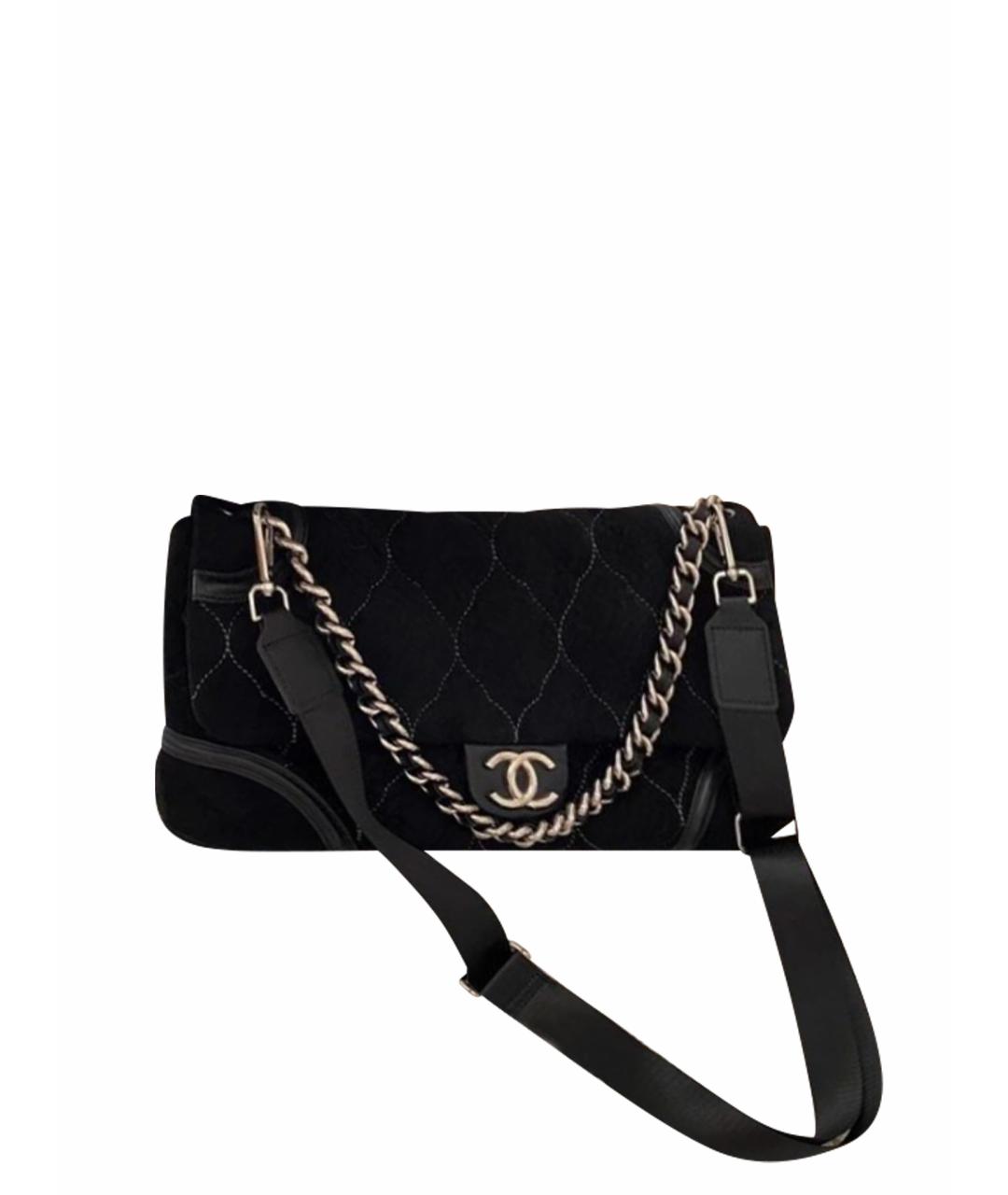 CHANEL Черная кожаная сумка через плечо, фото 1