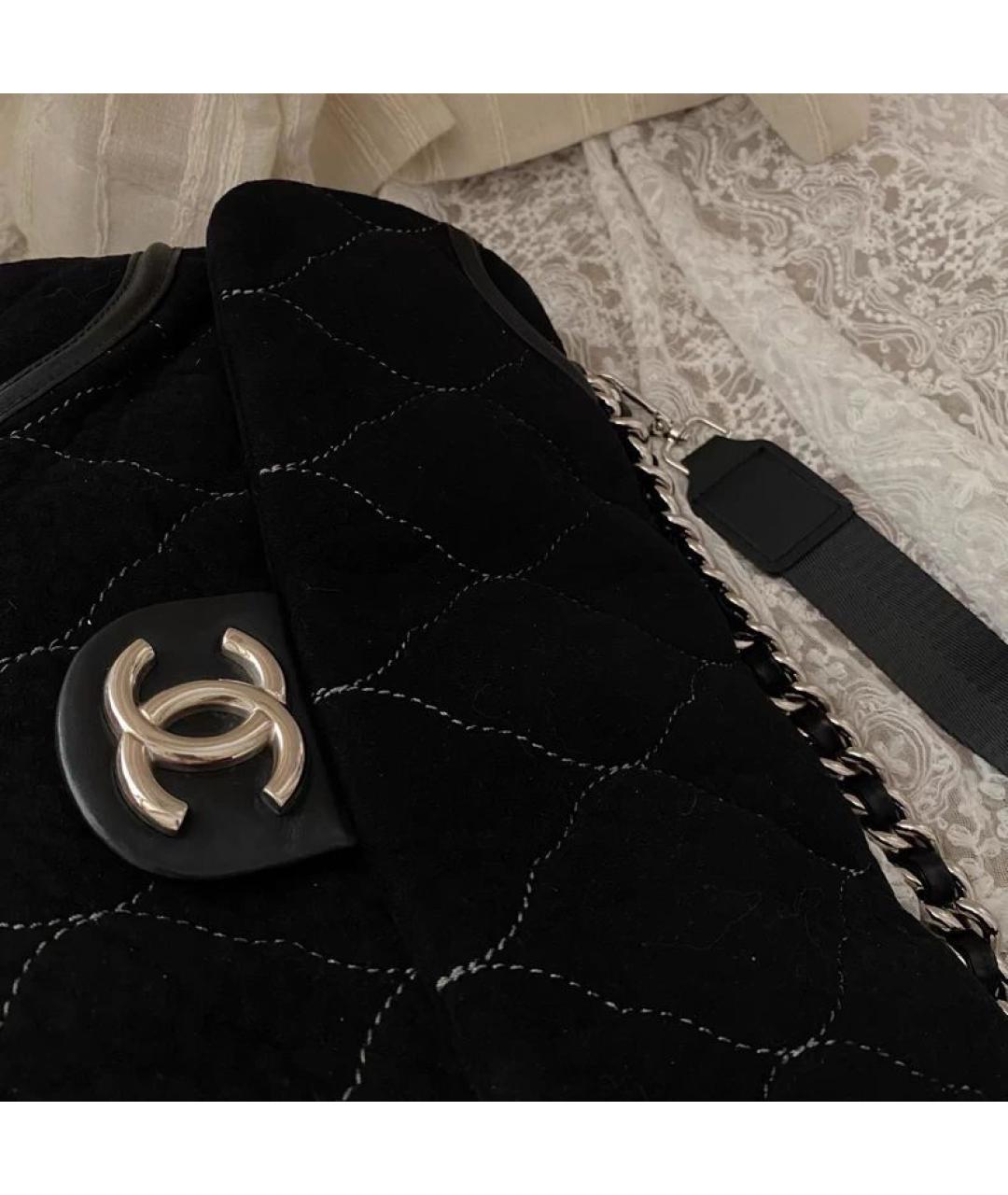 CHANEL Черная кожаная сумка через плечо, фото 3