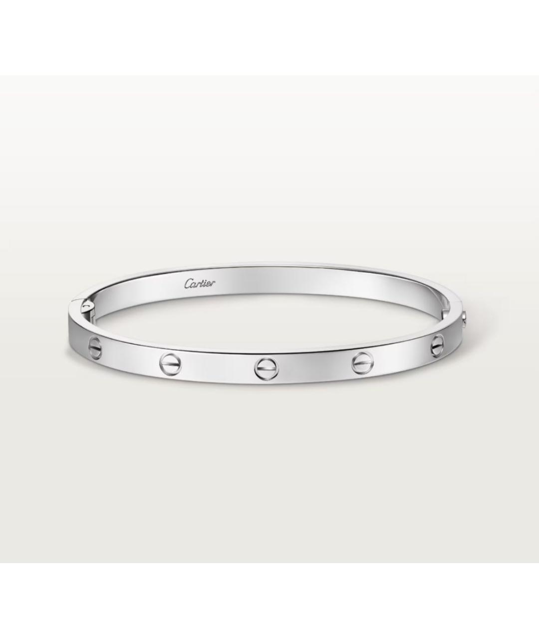 CARTIER Серебрянный браслет из белого золота, фото 2