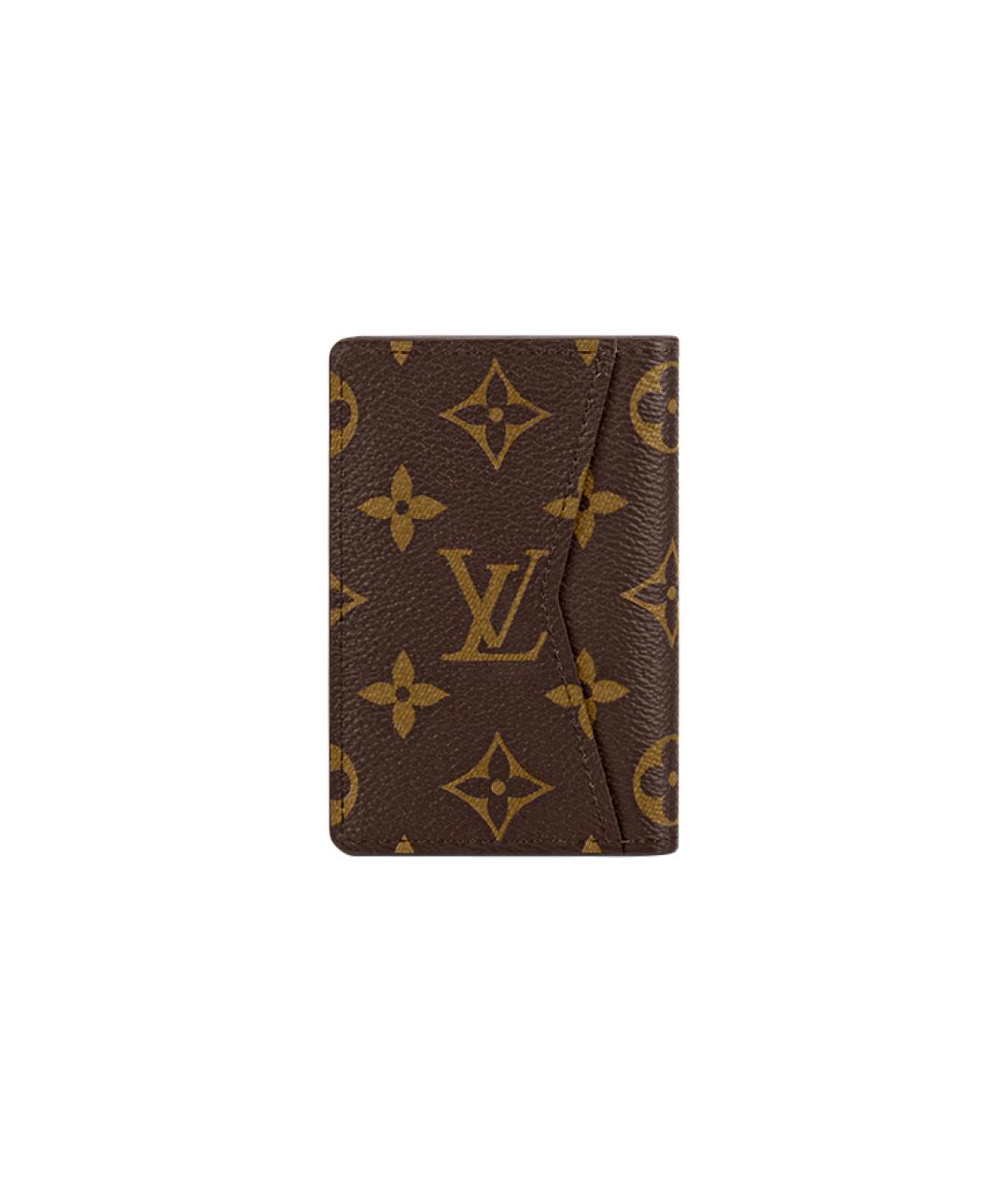 LOUIS VUITTON Коричневый кардхолдер, фото 3