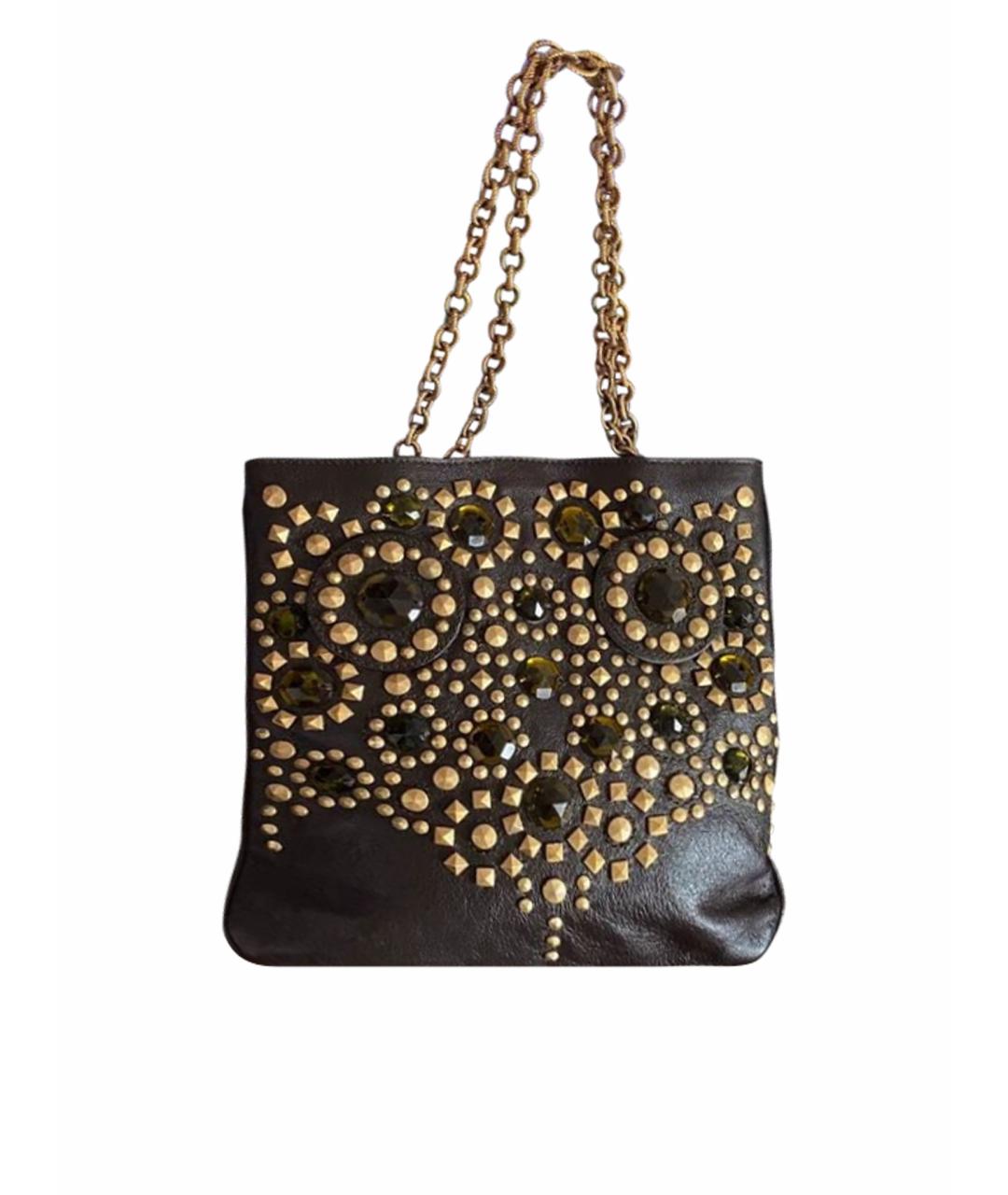 MIU MIU Коричневая кожаная сумка через плечо, фото 1