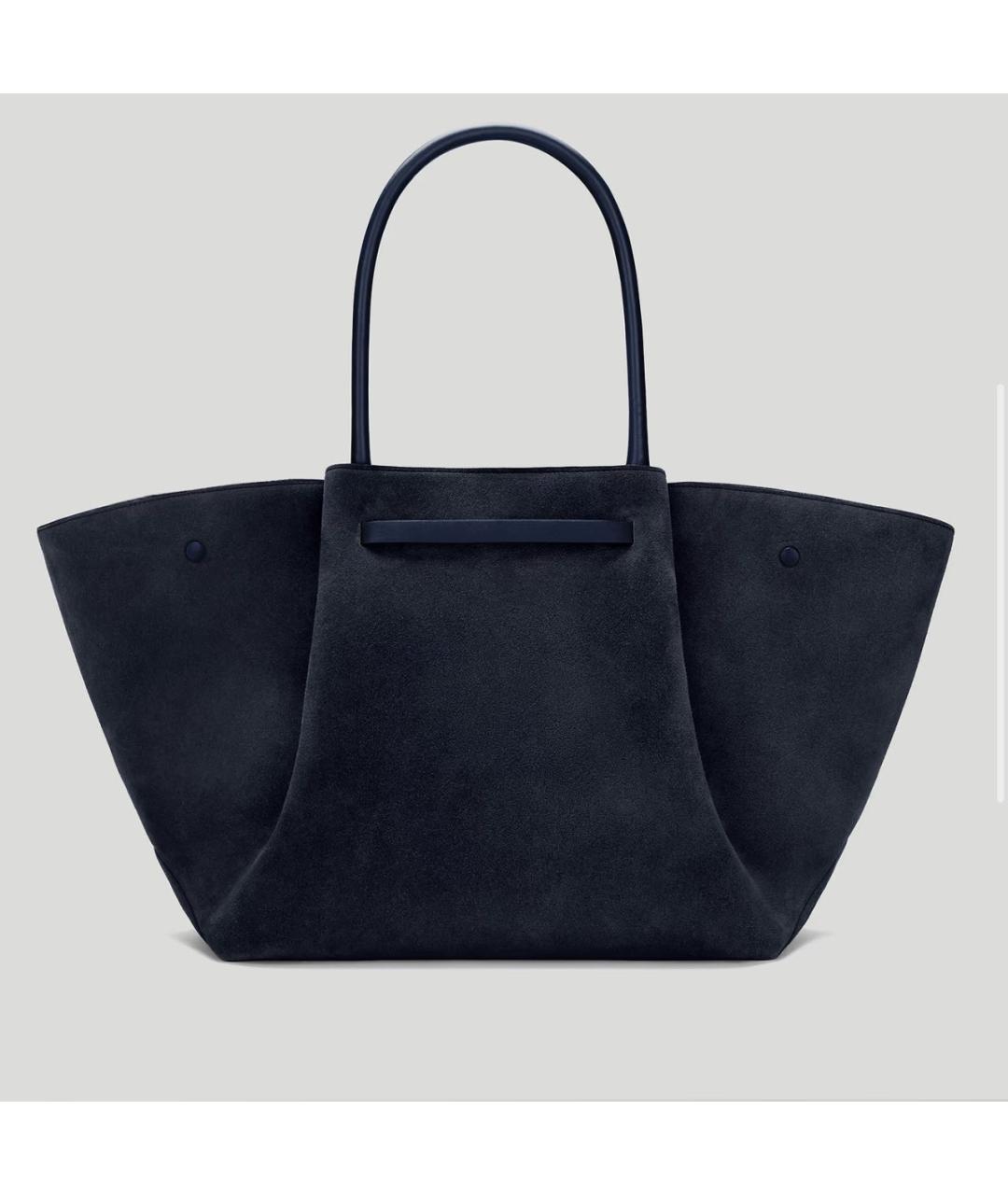 DEMELLIER Темно-синяя замшевая сумка тоут, фото 4