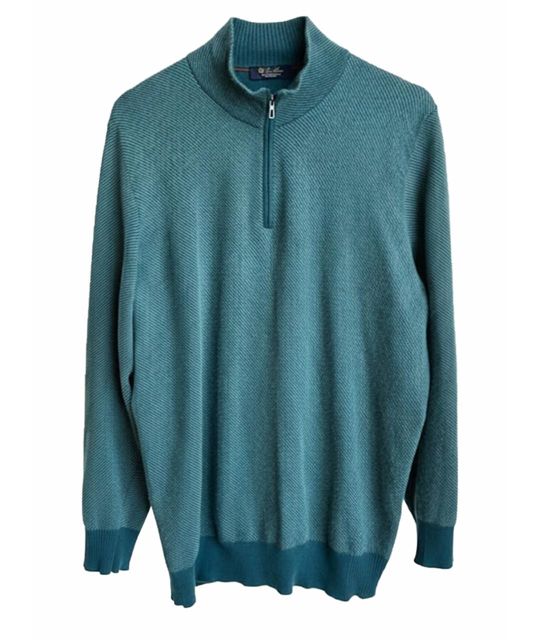 LORO PIANA Зеленый кашемировый джемпер / свитер, фото 1