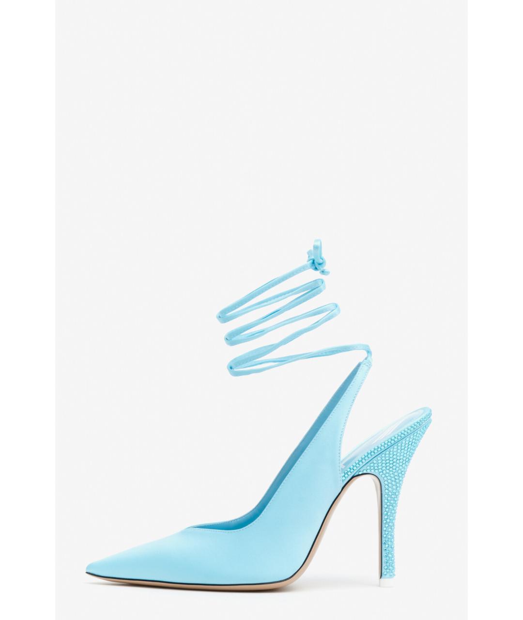 THE ATTICO Голубые текстильные туфли, фото 2